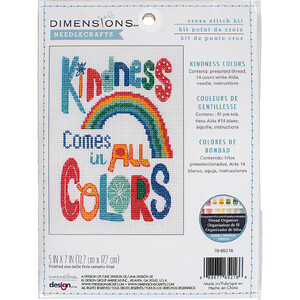 KINDNESS COLORS Counted Cross Stitch Kit 70-65216 by Dimensions