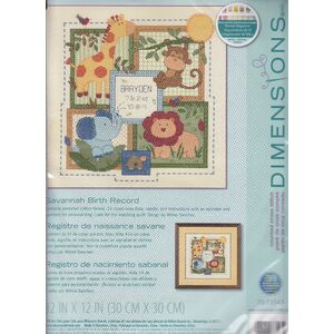 SAVANNAH BIRTH RECORD Counted Cross Stitch Kit 30 x 30cm, 70-73543