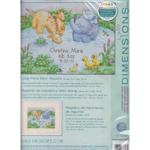 LITTLE POND BIRTH RECORD Counted Cross Stitch Kit 30 x 22cm #70-73697