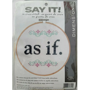 Dimensions AS IF Counted Cross Stitch Kit, Say It, 70-747018