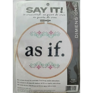 Dimensions AS IF Counted Cross Stitch Kit, Say It, 70-747018