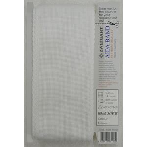 Zweigart Aida Band 14 Count 8cm Wide, Premium Quality Per 5 Metre Roll