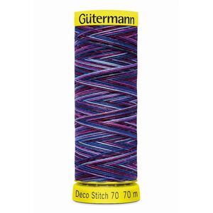 Deco Stitch 70, #9944 MULTI PURPLES 70m Silky Topstitch Thread