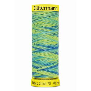 Deco Stitch 70, #9968 MULTI LIGHT GREENS 70m Silky Topstitch Thread