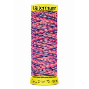 Gutermann Deco Stitch 70, Multicolour 70m Silky Topstitch Thread