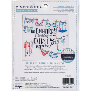 Dimensions OUT TO DRY Needlepoint Cross Stitch Kit, 71-06255