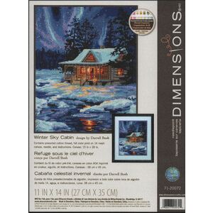 Dimensions WINTER SKY CABIN Needlepoint Cross Stitch Kit 71-20072