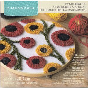 FLORAL PATTERN Punched Needle Kit 20.3cm, 72-70023