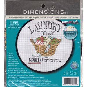 Dimensions LAUNDRY TODAY Counted Cross Stitch Kit, Learn A Craft 72-73764