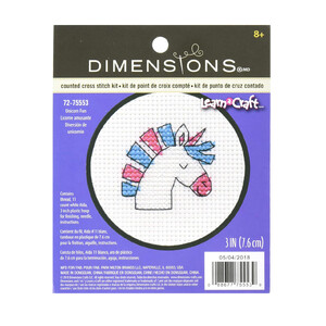 Dimensions UNICORN FUN Counted Cross Stitch Kit, 72-75553 Learn A Craft