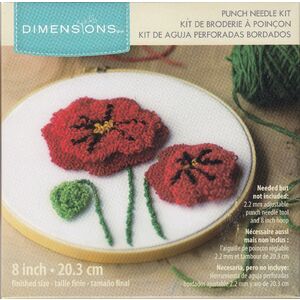 POPPIES Punched Needle Kit 20.3cm, 72-75797