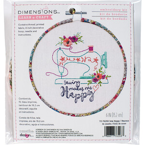 Dimensions SEW HAPPY Stamped Embroidery Kit, 72-76293
