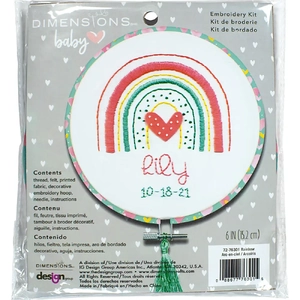 Dimensions RAINBOW BIRTH RECORD Stamped Embroidery Kit, 72-76301
