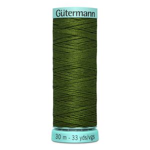 Gutermann Silk R 753 #585 DARK AVACADO, Top Stitch / Sewing Thread 30m Spool