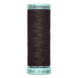 Gutermann Silk R 753 #696 BLACK BROWN, Top Stitch / Sewing Thread 30m Spool
