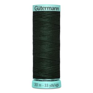 Gutermann Silk R 753 #707 DARK BOTTLE GREEN, Top Stitch / Sewing Thread 30m Spool