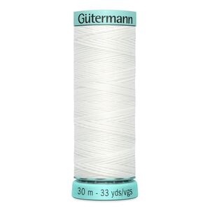 Gutermann Silk R 753 #800 WHITE, Top Stitch / Sewing Thread 30m Spool