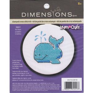 Dimensions THE WHALE Learn a Craft Counted Cross Stitch Kit, 72417