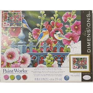 Dimensions HOLLYHOCK GATE Paint By Number Kit 73-91490