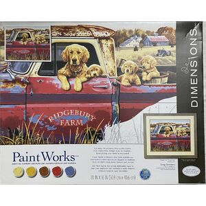 Paintworks Hollyhock Gate Kit & Frame Paint by Number Kit