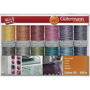 Gutermann Cotton No.30 (300m) Variegated Sewing Thread Set 2