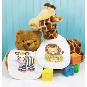 BABY EXPRESS BIBS Stamped Cross Stitch Kit, #73429