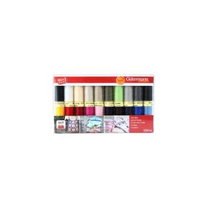 GUTERMANN, Sew-All 100m Thread 20 Spool Pack Assorted Shades, 734609-1