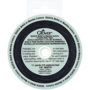 Clover Quick Fusible 6mm Bias Tape NAVY, 10 Metre Roll