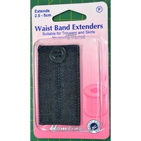 Hemline Waist Band Extender Medium Denim Button Type Extends 2.5-5cm For Trousers & Skirts