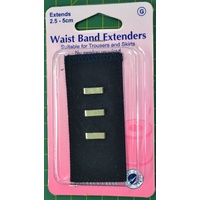 Hemline Waist Band Extender, NAVY Hook &amp; Bar Type, Extends 2.5-5cm