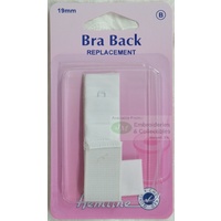 Hemline Bra Back Replacement 19mm (3/4&quot;), 1 Hook, 2 Rows, WHITE