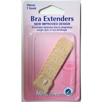 Hemline Bra Extenders, 19mm, 1 Hook, NUDE, New Improved Design, Hemline Quality
