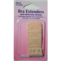 Hemline Bra Extenders, 28mm, 2 Hooks, NUDE, New Improved Design, Hemline Quality