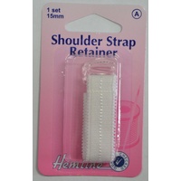Hemline Shoulder Strap Retainer, 1 Set, 15mm, Instructions Included