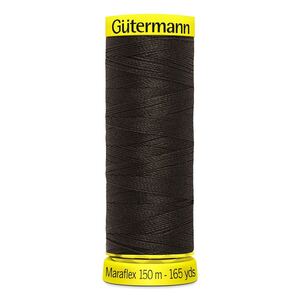 Gutermann Maraflex Elastic Thread 150m #697 VERY DARK BROWN