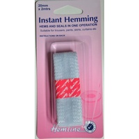 Hemline Instant Hemming, Hems &amp; Seals In One Operation, 20mm x 2 Metres, Grey