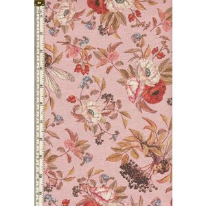 Michael Miller Elderberry Flower Fairies Pink 112cm Wide Cotton Fabric