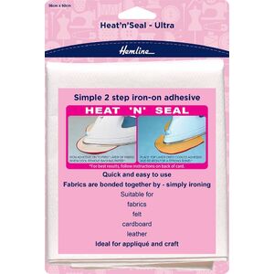 Hemline Heat N Seal Ultra Iron On Adhesive, 56 x 90cm, Applique, Crafts, Quilting