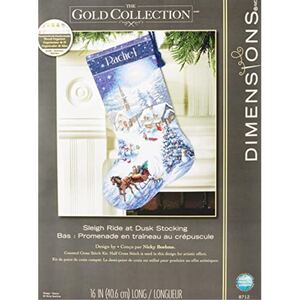 SLEIGH RIDE AT DUSK STOCKING Counted Cross Stitch Kit 40.6cm Long, 8712