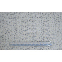 Cotton Fabric #8718.WB, 110cm Wide Per Metre, WHITE BLUE