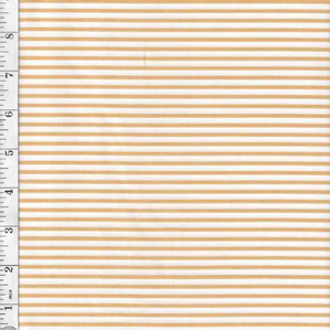 Stripes White and Yellow Cotton Fabric 110cm wide