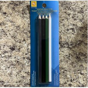 EZ Quilting Pencil Pack of 4 (White/Black/Grey/Green), 882668A