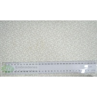 Cotton Fabric, 110cm Wide, Sprigs On Cream Per Metre