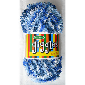 Sullivans Giggles Knitting Yarn, 100g Ball, Bulky Weight, BLUE MIX