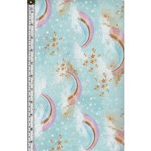 Rainbow Unicorns Radiant Rainbows Blue, 112cm Wide Cotton Fabric