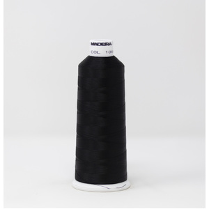 Madeira Classic Rayon 40, #1000 BLACK 5000m Embroidery Thread