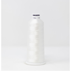 Madeira Classic Rayon 40, #1001 WHITE 5000m Embroidery Thread