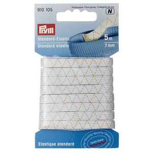 Standard Elastic White 7mm x 5m by Prym