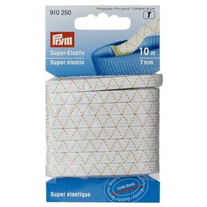 White Super Elastic 7mm x 10m by Prym