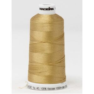 Madeira Classic Rayon 40, #1055 LATTE 1000m Embroidery Thread